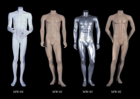 3D model 3 piece headless Relaxed Male Fashion Mannequin set VR